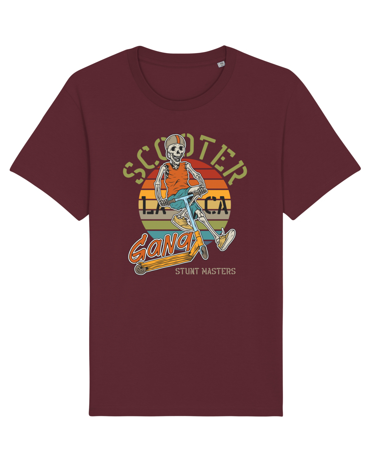 Tricou mânecă scurtă Unisex Rocker Burgundy