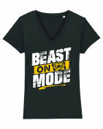 Beast mode ON Tricou mânecă scurtă guler V Damă Evoker