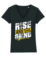 Rise and Grind Tricou mânecă scurtă guler V Damă Evoker