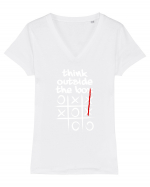 Think outside the box Tricou mânecă scurtă guler V Damă Evoker