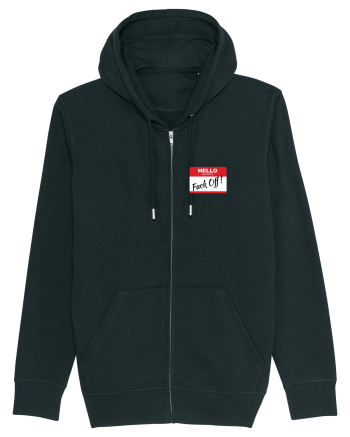 Hello My Name is: Fuck Off! Name Tag Black