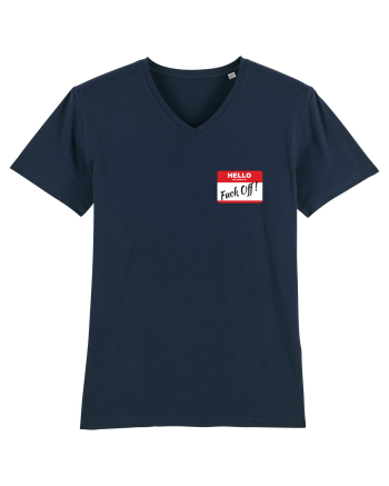 Hello My Name is: Fuck Off! Name Tag French Navy
