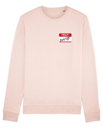 Hello My Name is: Fuck Off! Name Tag Candy Pink