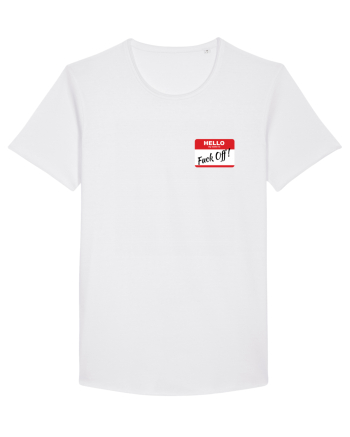 Hello My Name is: Fuck Off! Name Tag White