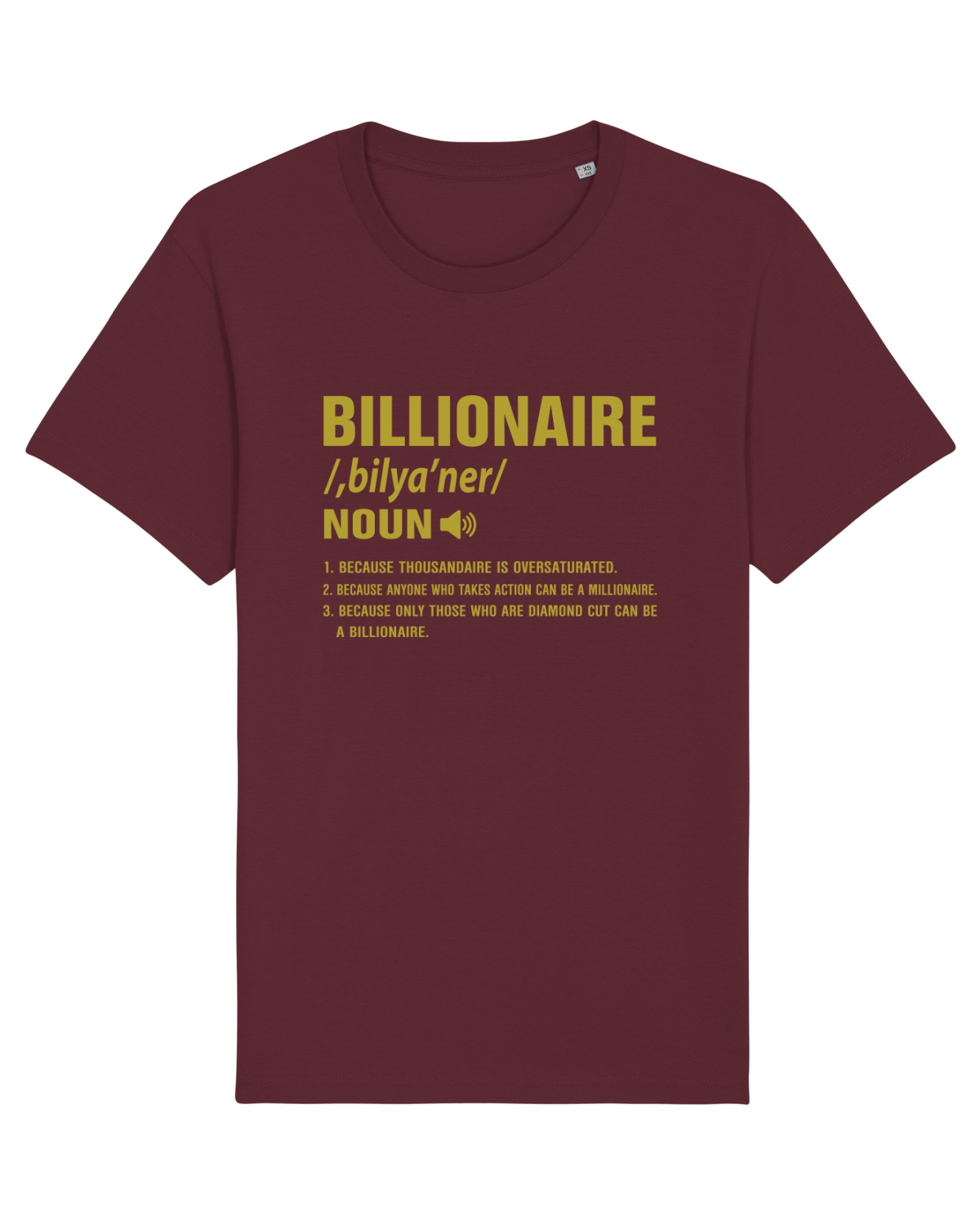 Tricou mânecă scurtă Unisex Rocker Burgundy