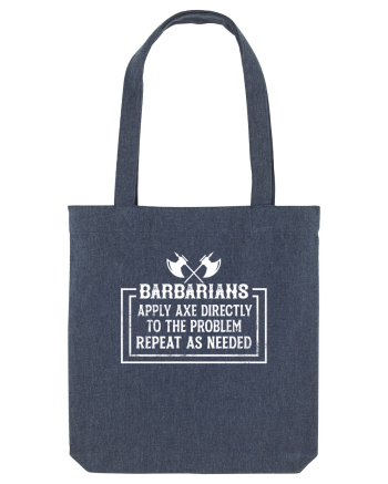 Barbarians Apply Axe Directly To The Problem Repeat As Needed Midnight Blue