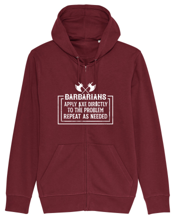 Barbarians Apply Axe Directly To The Problem Repeat As Needed Burgundy