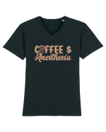 Coffee $ Anesthesia Tricou mânecă scurtă guler V Bărbat Presenter