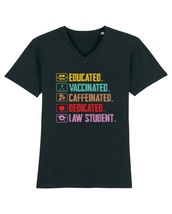 Educated. Vaccinated. Caffeinated. Dedicated. Law Student Black