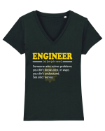 Engineer Tricou mânecă scurtă guler V Damă Evoker