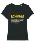 Engineer Tricou mânecă scurtă guler larg fitted Damă Expresser