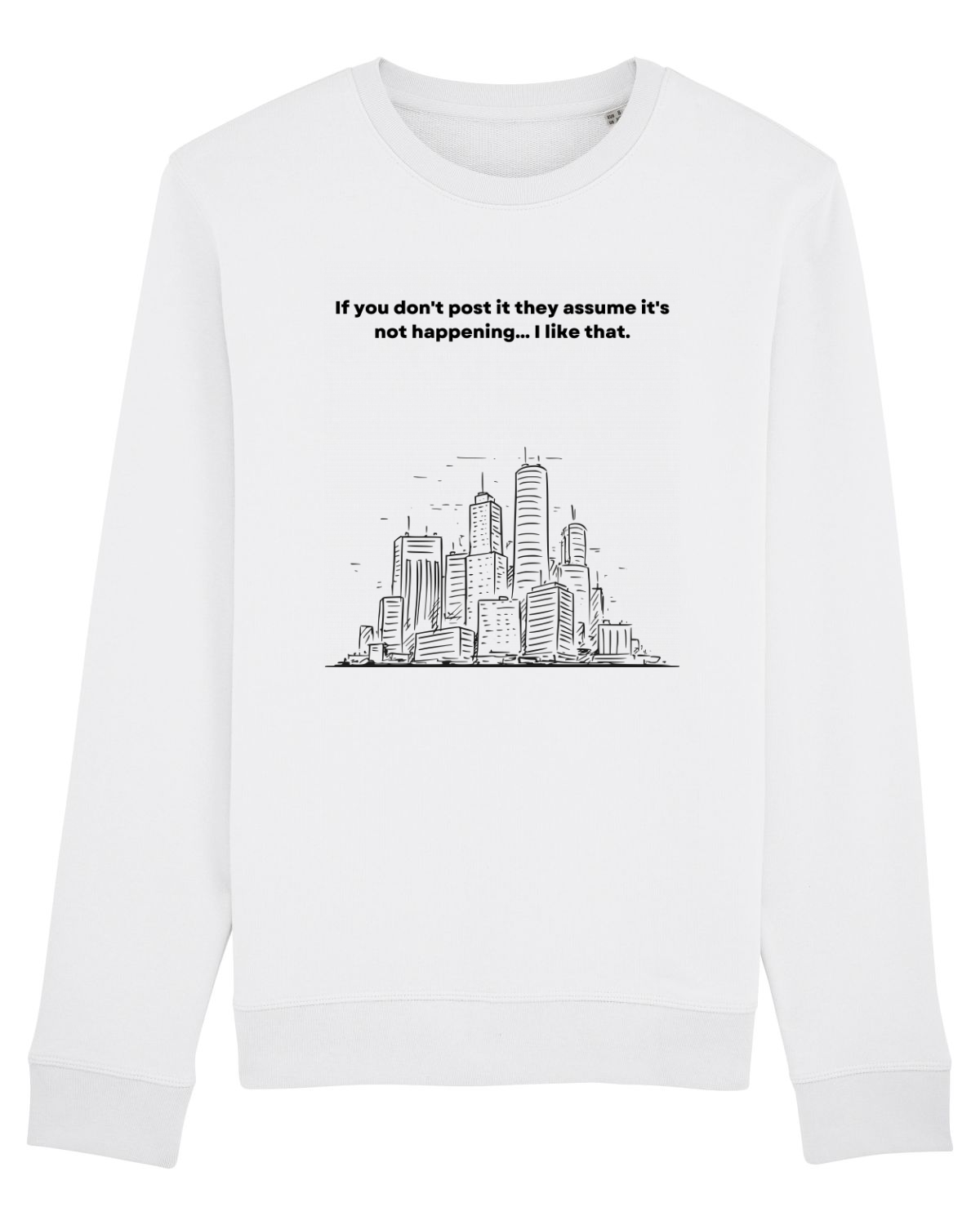 Bluză mânecă lungă Unisex Rise White