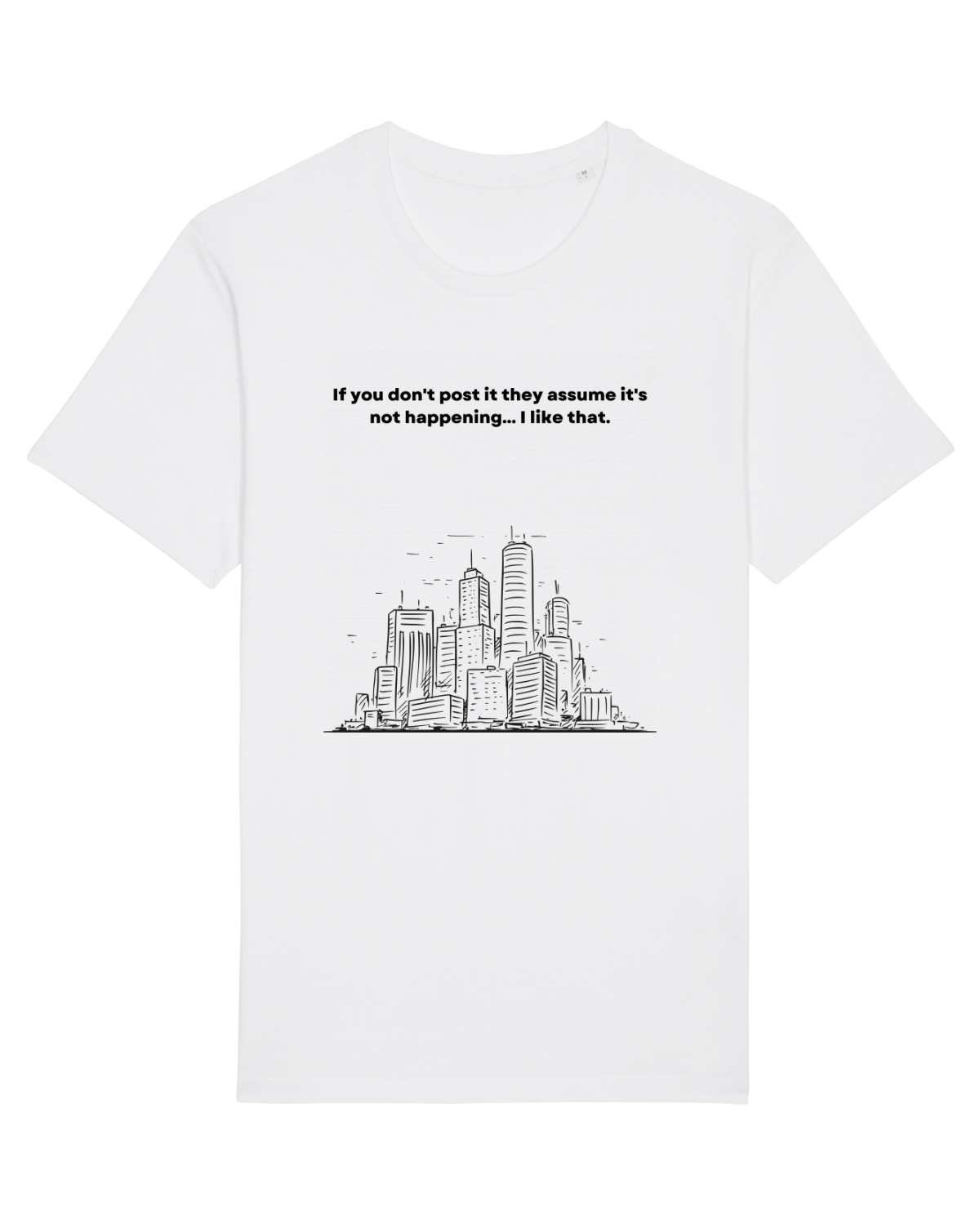 Tricou mânecă scurtă Unisex Rocker White