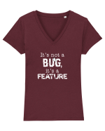 Not a BUG. Tricou mânecă scurtă guler V Damă Evoker
