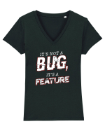 It's not a bug, it's a feature Tricou mânecă scurtă guler V Damă Evoker
