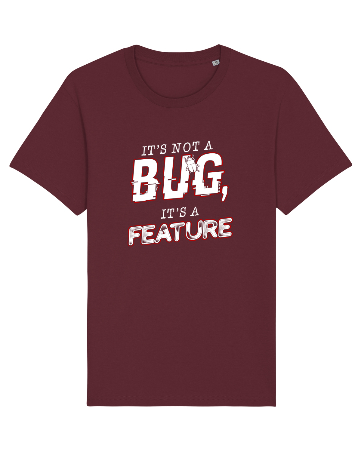Tricou mânecă scurtă Unisex Rocker Burgundy