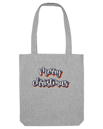 Merry Christmas Retro Style Heather Grey