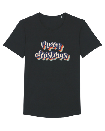 Merry Christmas Retro Style Black