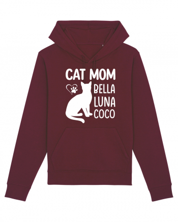 Cat Mom Bella Luna Loco Burgundy