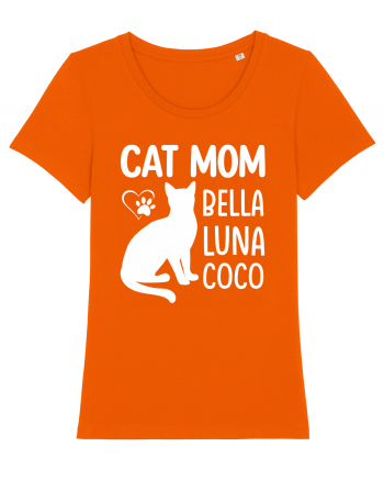 Cat Mom Bella Luna Loco Bright Orange