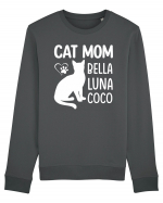 Cat Mom Bella Luna Loco Bluză mânecă lungă Unisex Rise