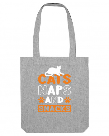 Cats Naps And Snacks Heather Grey