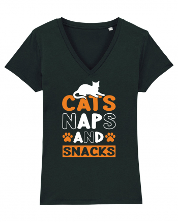 Cats Naps And Snacks Black