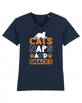 Cats Naps And Snacks French Navy