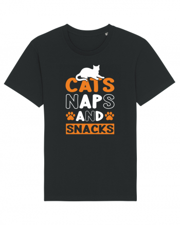 Cats Naps And Snacks Black