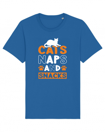 Cats Naps And Snacks Royal Blue