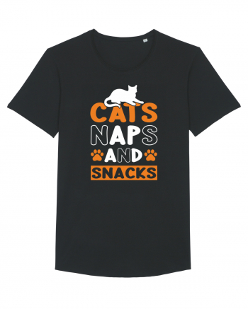 Cats Naps And Snacks Black