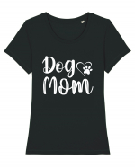 Dog Mom Tricou mânecă scurtă guler larg fitted Damă Expresser