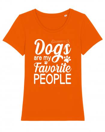 Dogs Are My Favorite People Bright Orange