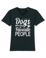 Dogs Are My Favorite People Tricou mânecă scurtă guler V Bărbat Presenter