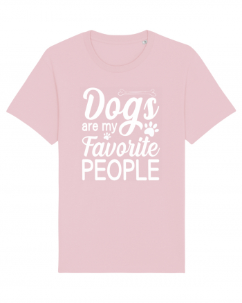 Dogs Are My Favorite People Cotton Pink