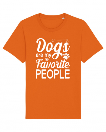 Dogs Are My Favorite People Bright Orange