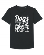 Dogs Are My Favorite People Tricou mânecă scurtă guler larg Bărbat Skater