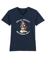 amuzant de Craciun - Ce-ai făcut, mă nene, mă ? Tricou mânecă scurtă guler V Bărbat Presenter