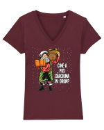 amuzant de Craciun - Cine-a pus cârciuma-n drum ? Tricou mânecă scurtă guler V Damă Evoker