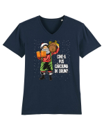 amuzant de Craciun - Cine-a pus cârciuma-n drum ? Tricou mânecă scurtă guler V Bărbat Presenter