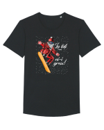 amuzant de Crăciun - La tăți ni-i greu (pe placa) Tricou mânecă scurtă guler larg Bărbat Skater