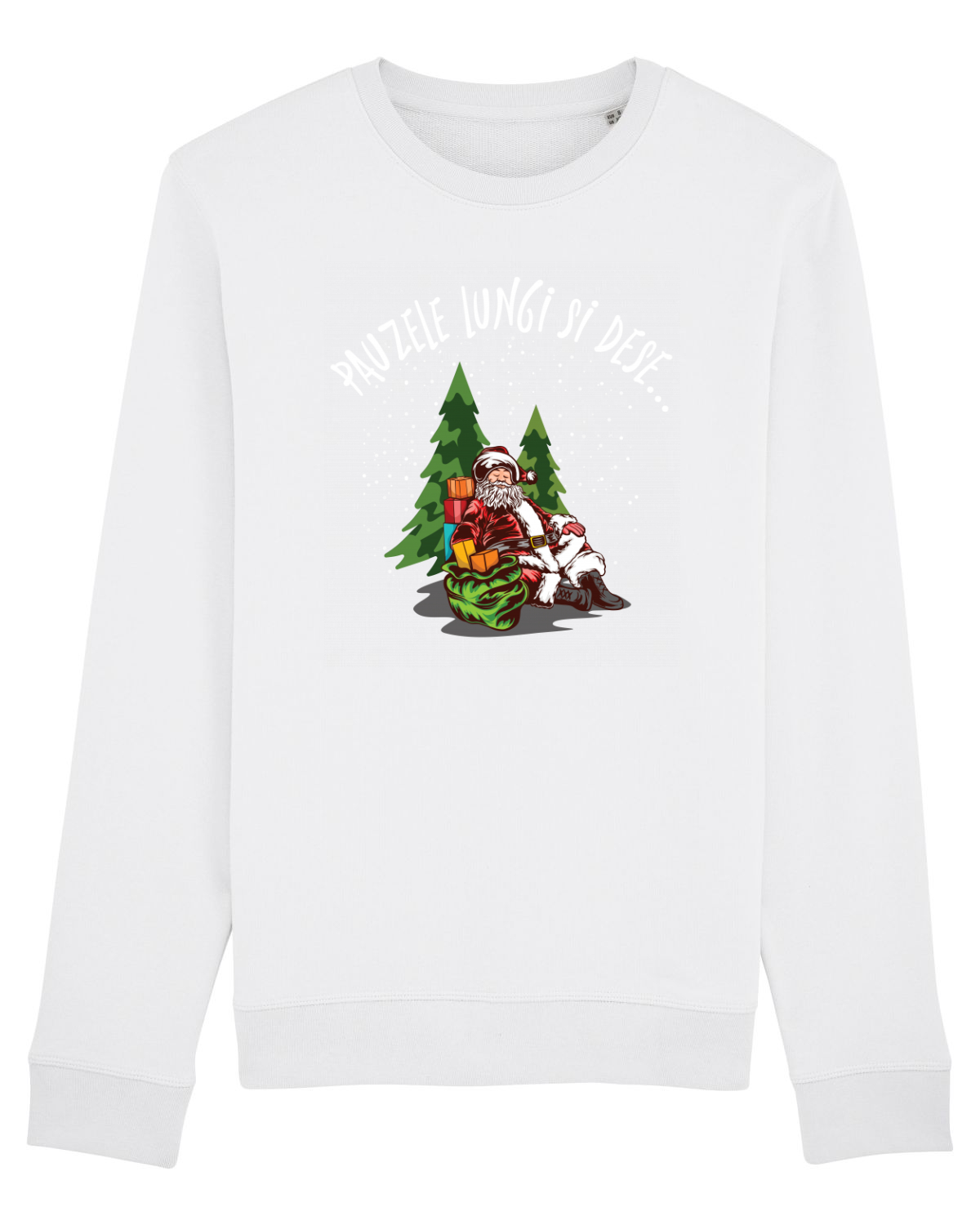 Bluză mânecă lungă Unisex Rise White
