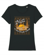 All I want for Christmas is more time for camping Tricou mânecă scurtă guler larg fitted Damă Expresser