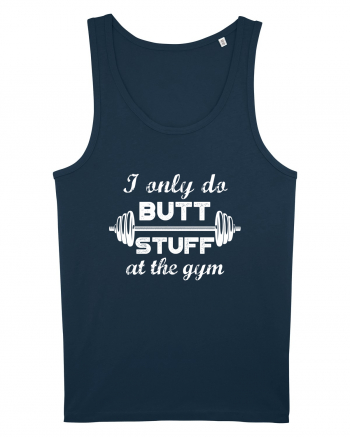 Butt stuff at the gym. Navy