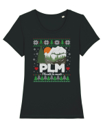 Plecată la munte - ediție de sărbători Tricou mânecă scurtă guler larg fitted Damă Expresser