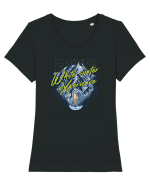 White winter experience Tricou mânecă scurtă guler larg fitted Damă Expresser