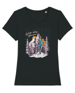 Winter hiking experience Tricou mânecă scurtă guler larg fitted Damă Expresser