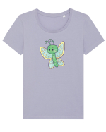 Fluturasi Pentru Copii Cute Butterflies Butterfly Tricou mânecă scurtă guler larg fitted Damă Expresser