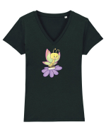 Fluturasi Pentru Copii Cute Butterflies Butterfly Tricou mânecă scurtă guler V Damă Evoker