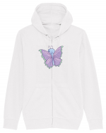 Fluturasi Pentru Copii Cute Butterflies Butterfly Hanorac cu fermoar Unisex Connector